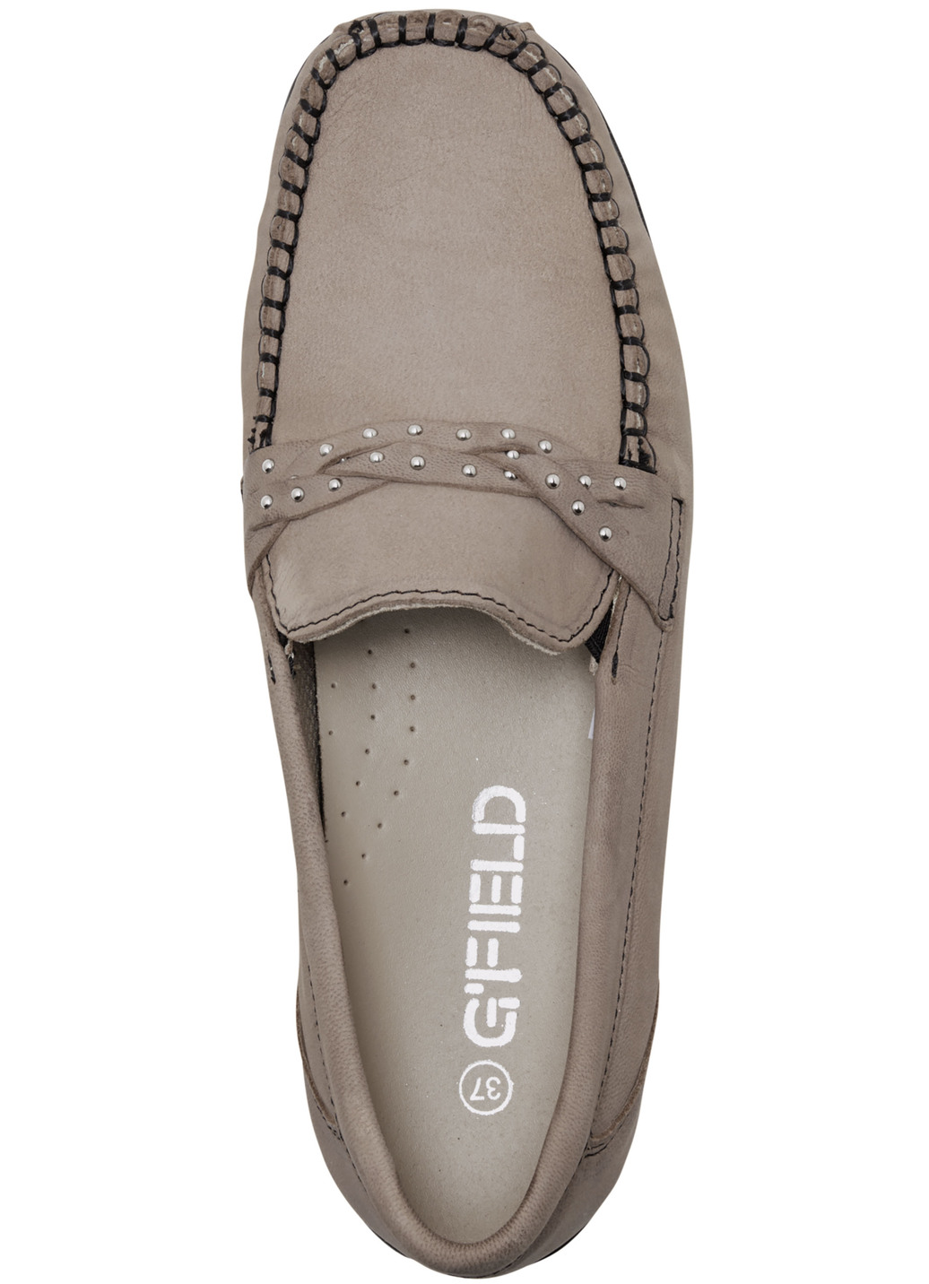 ELENA EDEN Mokassin-Slipper mit nietenbesetzter Spange