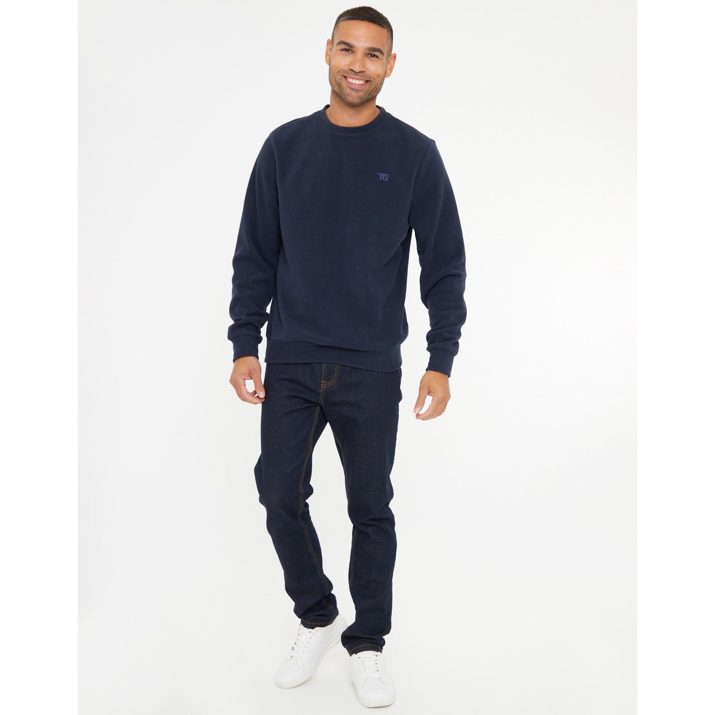 Threadbare TB Fleece Crew Sweater Mens