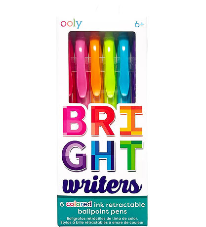 Ooly Kuglepenne - Bright Writers ColoRød Ballpoint Pens - 6 Stk.