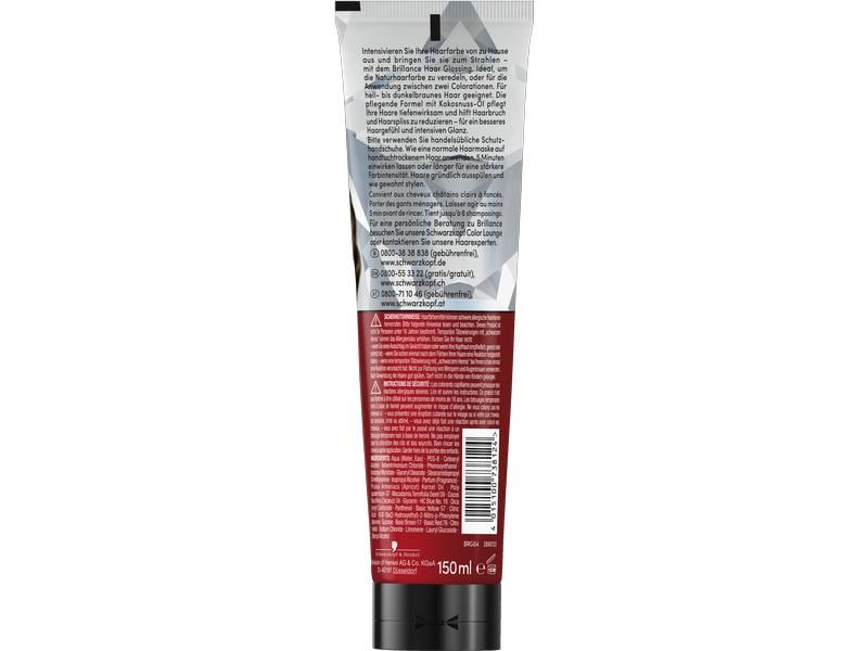 Schwarzkopf BRILLANCE Haarcoloration Brillance Glossing Sch Coloration intensiviert die Haarfarbe und pflegt tiefenwirksam