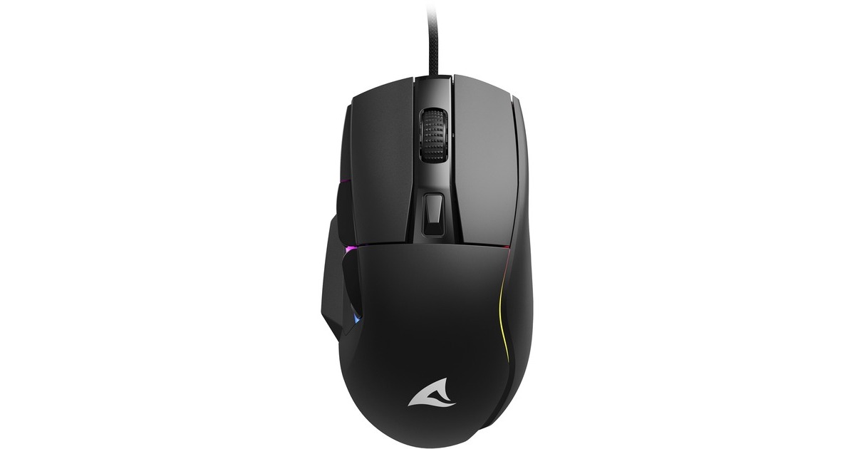 SharkoonSKILLER SGM35 gaming muis  (Zwart, 400 - 6400 dpi, RGB leds)