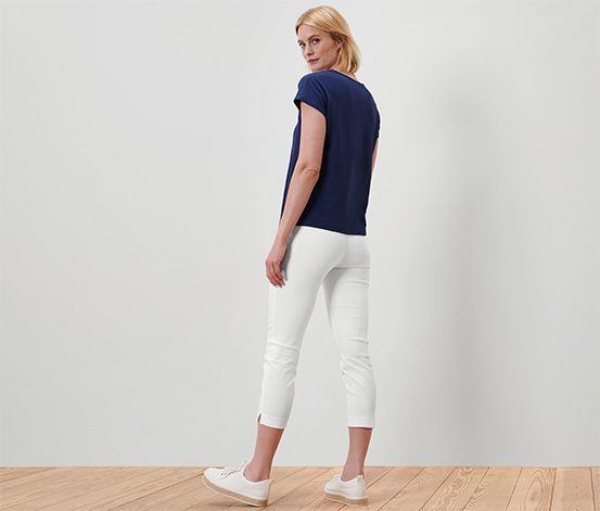 7/8-Stretchhose, weiß