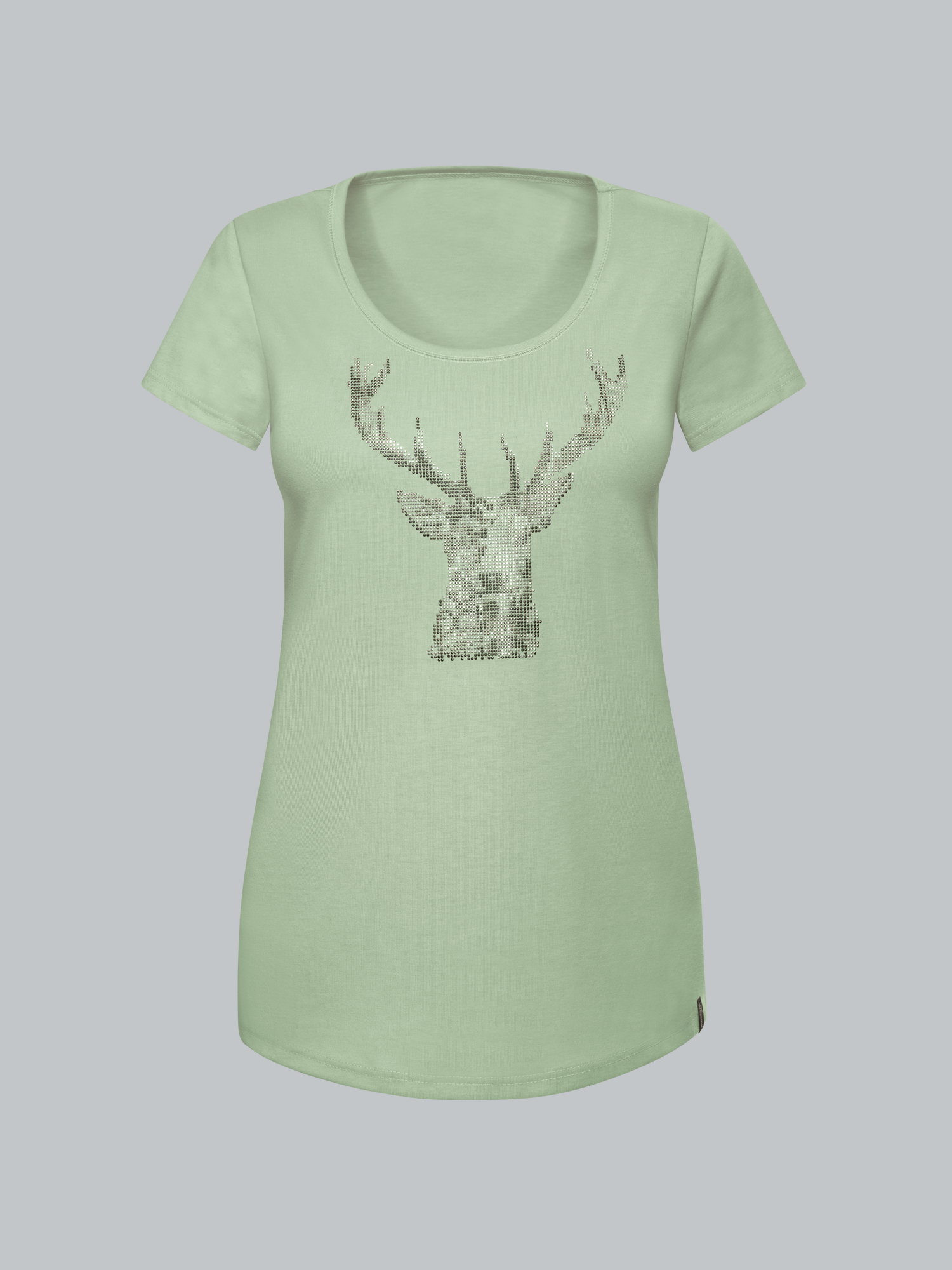 T-Shirt Glitzer-Hirsch Green tea