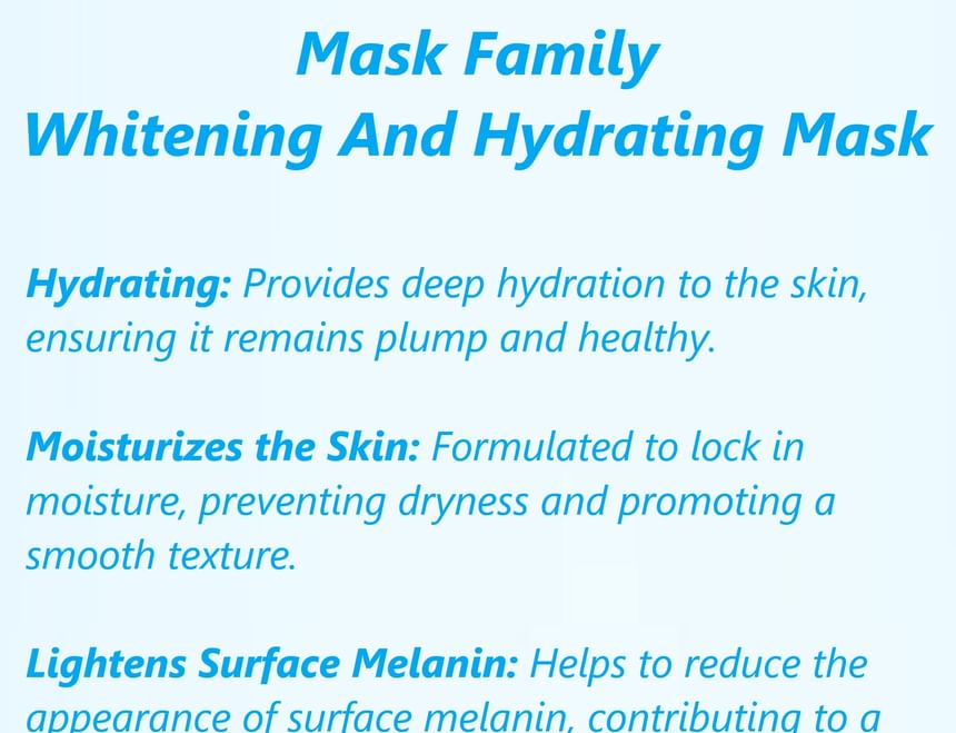Maskerfamilie - Whitening en hydraterend masker