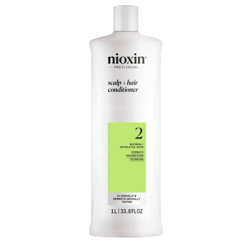 Nioxin Sistema 2 Condicionador para Cabelo Natural com Perda de Densidade Avançada 1000ml