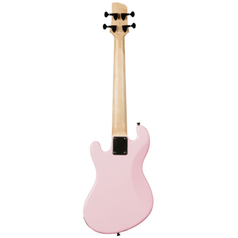 Kala Solid Body 4-String Fretted U-Bass Pale Pink elektrische basgitaar met gigbag