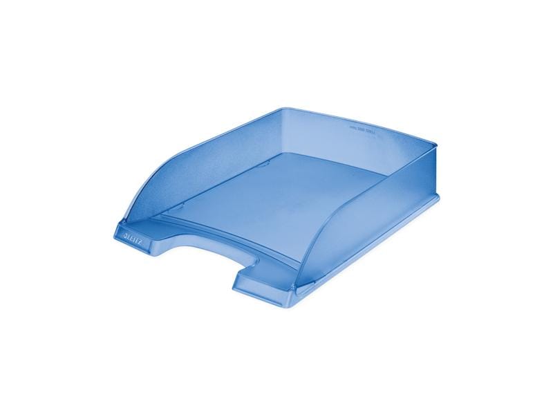 Leitz Ablagekorb Plus Standard Frost Blau/Transparent Ablage für einen geordneten und übersichtlichen Schreibtisch