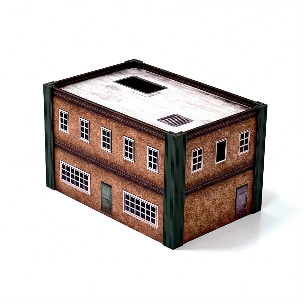 Metropolis Cityscape: Small and Medium Rectangle Concrete Buildings