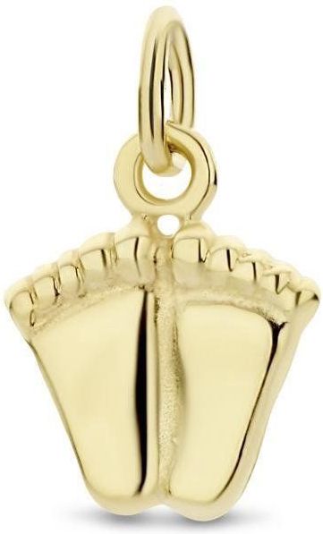 14K Geelgoud - Hanger Voeten - Bedel Met Voetjes