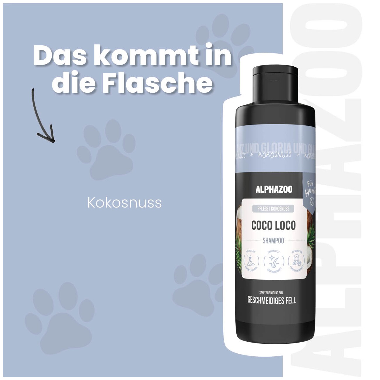 ALPHAZOO Coco Loco Shampoo für Hunde