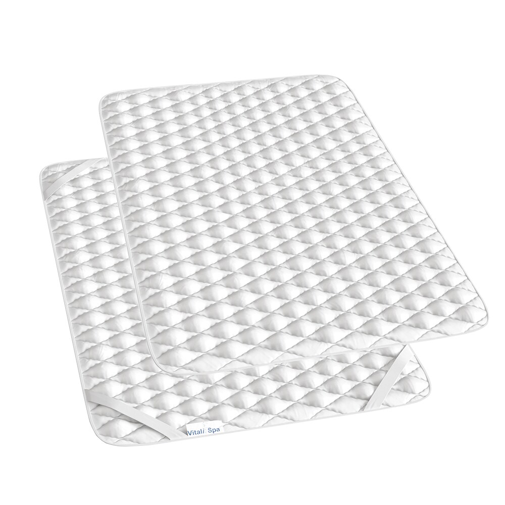 VitaliSpa Topper Matratzenschoner 140x200 cm Matratzen-Auflage weiß Microfaser