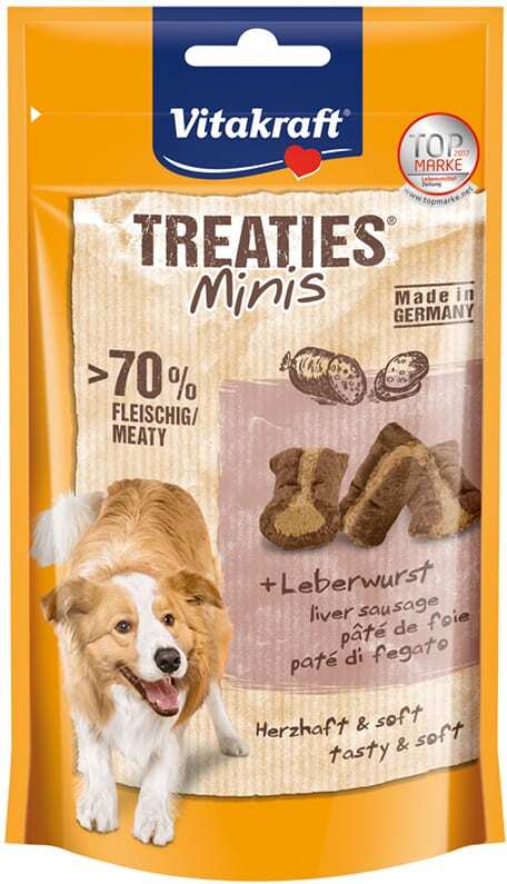 Vitakraft hondensnoepjes Treaties Minis leverworst 48 g
