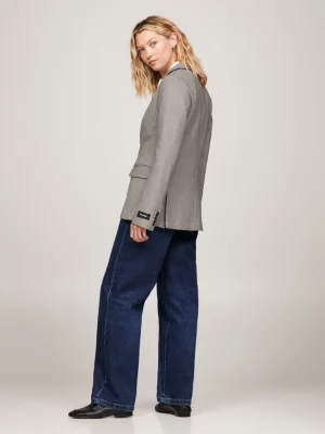 Blazer de corte regular com um botão