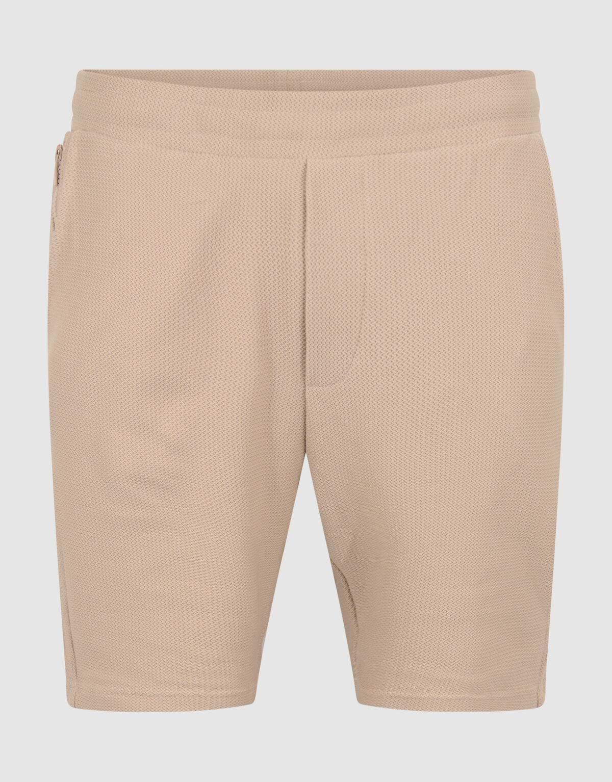 Structuur Regular Fit Short Zand