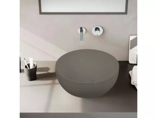 Lavabo double vasque à poser VITRA Outline, rond - vison mat Haut de gamme