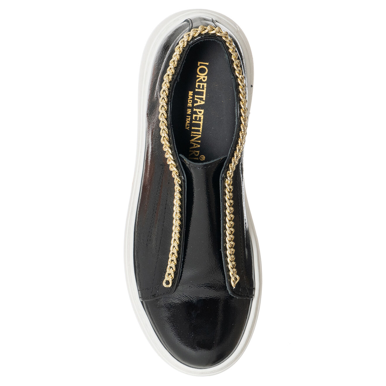 Loretta Pettinari Sneakers en Cuir Naplak noir/doré