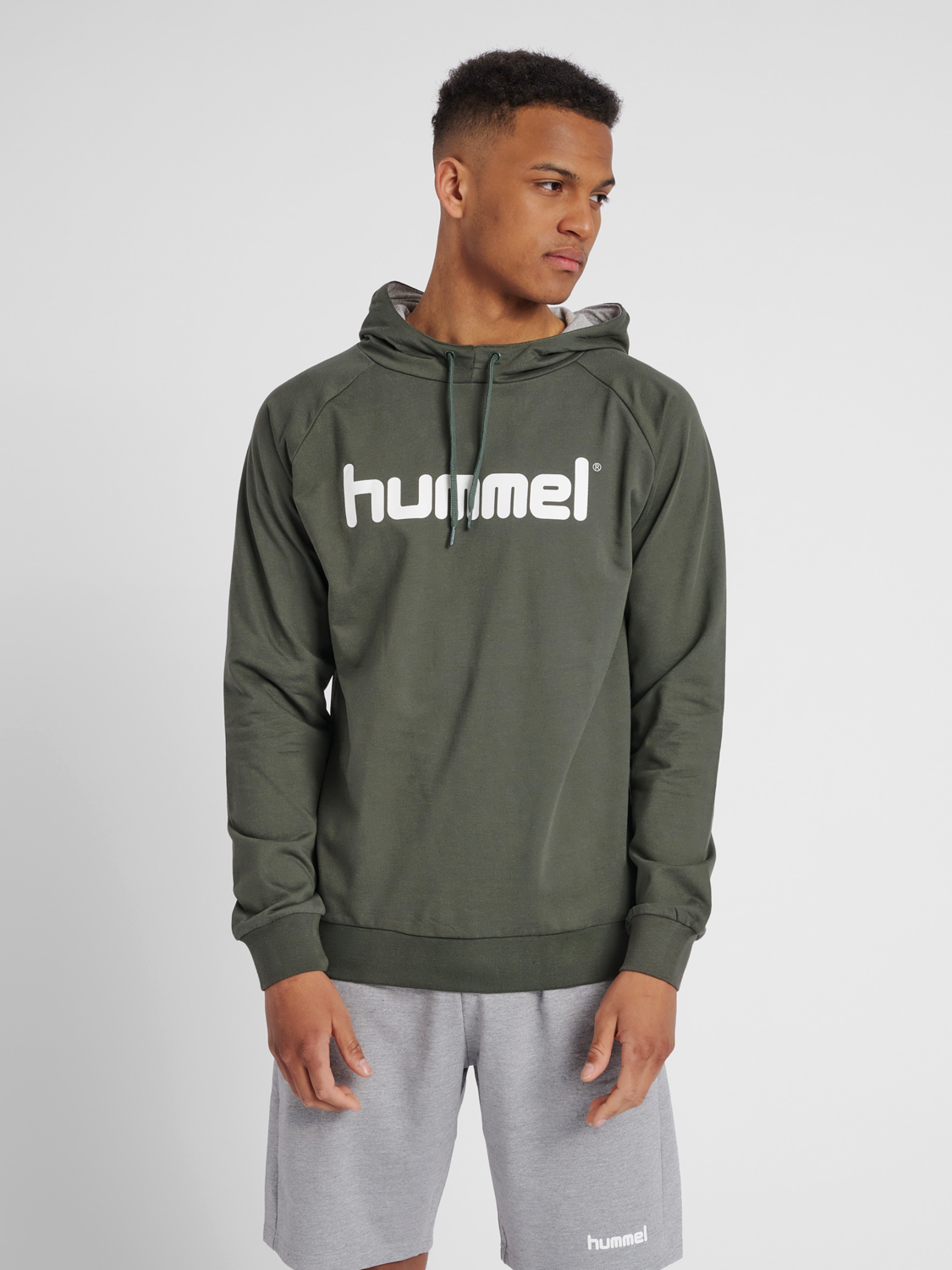 HUMMEL GO COTTON LOGO HOODIE