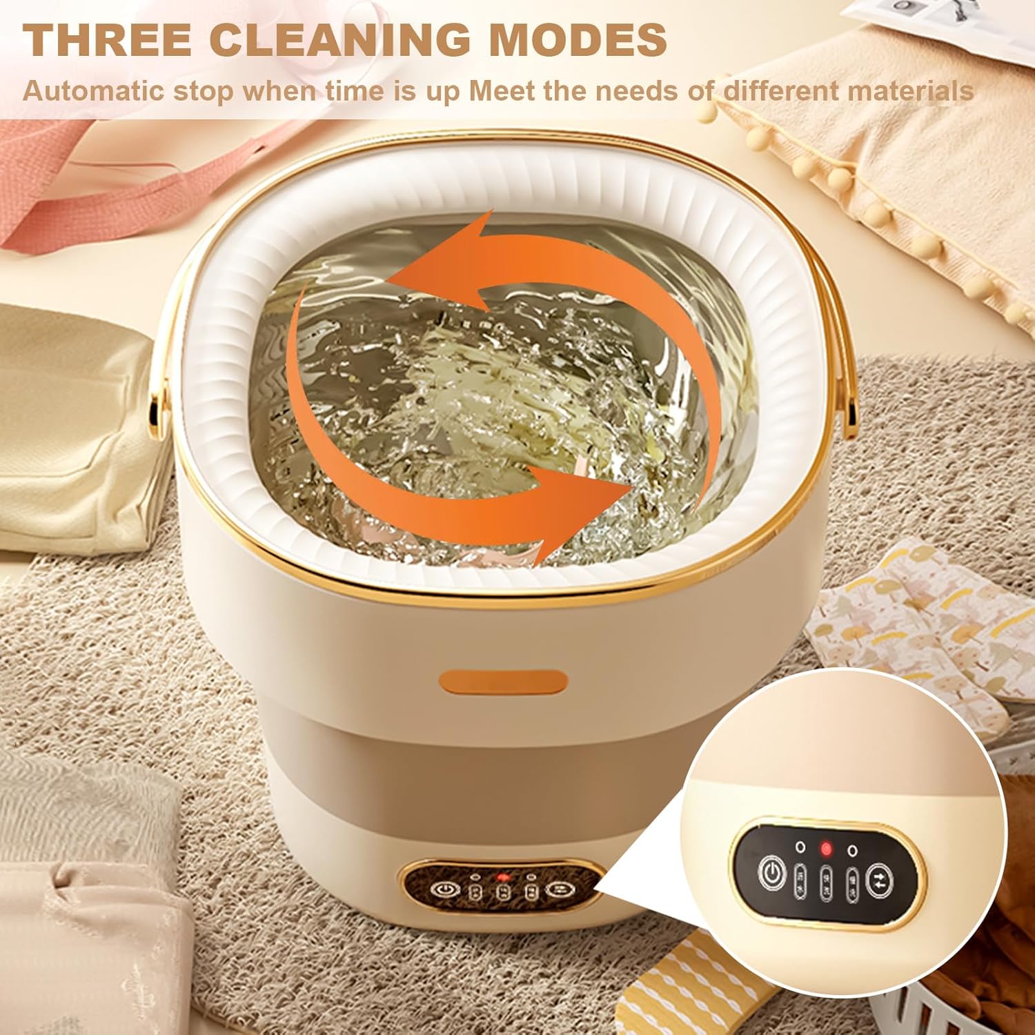 13L Mini Waschmaschine, 2.5kg Camping Waschmaschine Mit Schleuder, Portable Washing Machine Faltbare Reisewaschmaschine, Kleine Waschmaschine für Socken Babykleidung Reisen Tourenwagen Wohnheim(Grau)