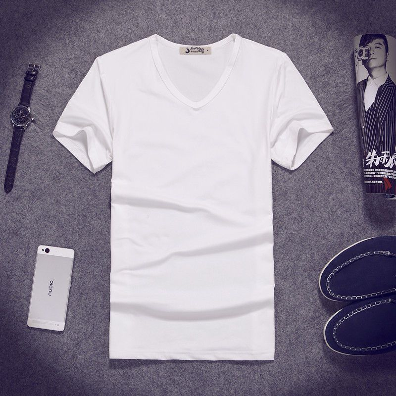 Wewewow - Effen T-shirt met korte mouwen