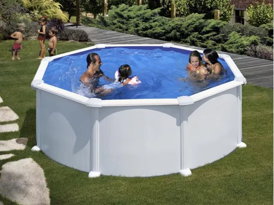 Piscine acier blanc Atlantis ronde 3,70 x 1,32 m - Gré