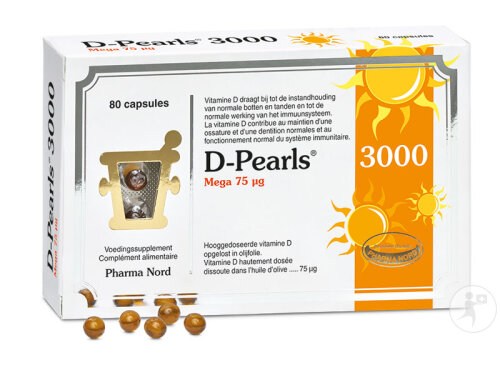 Pharma Nord D-Pearls 3000 Immunité + Os & Dents 80 Capsules