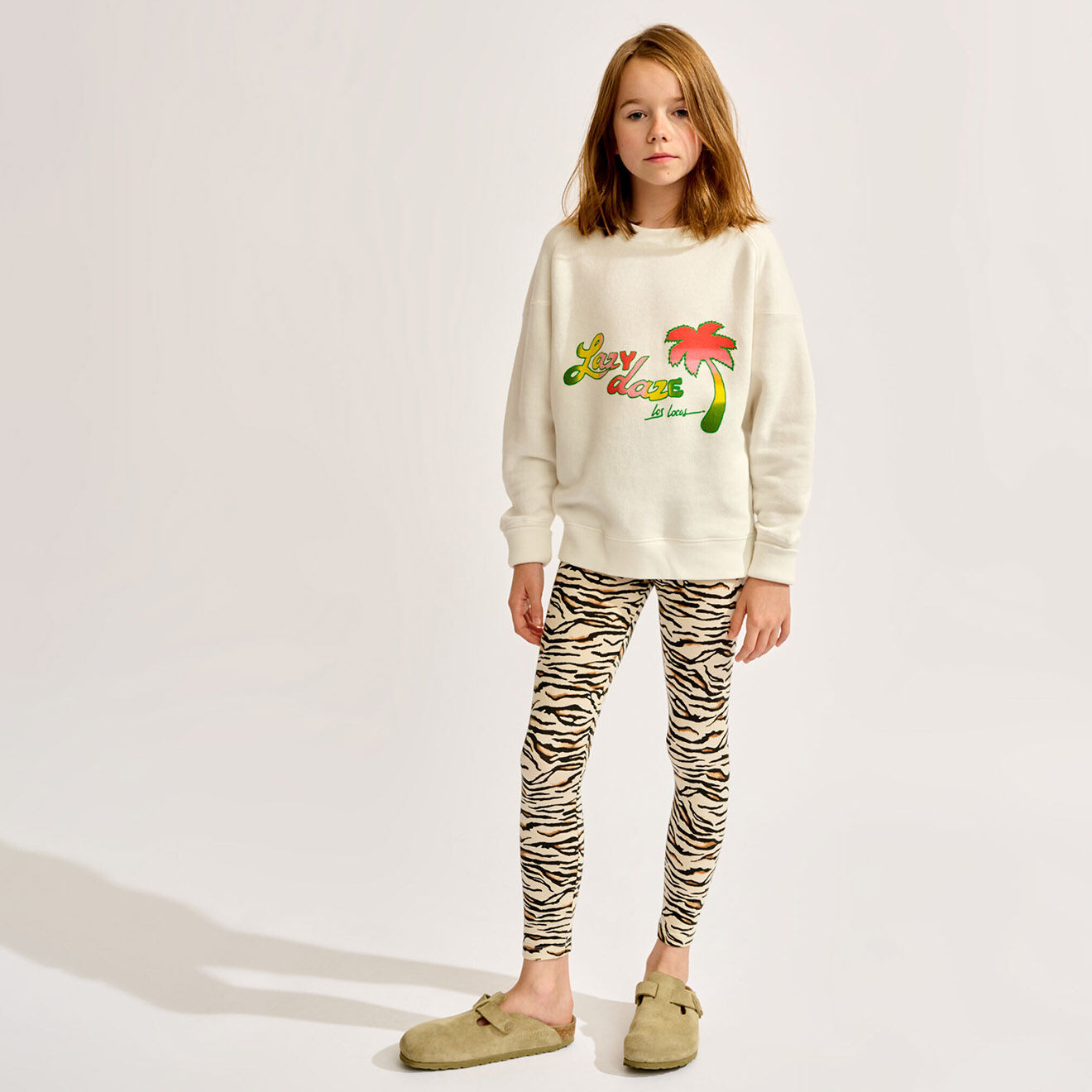 Bellerose Sweat Fadem imprimé blanc