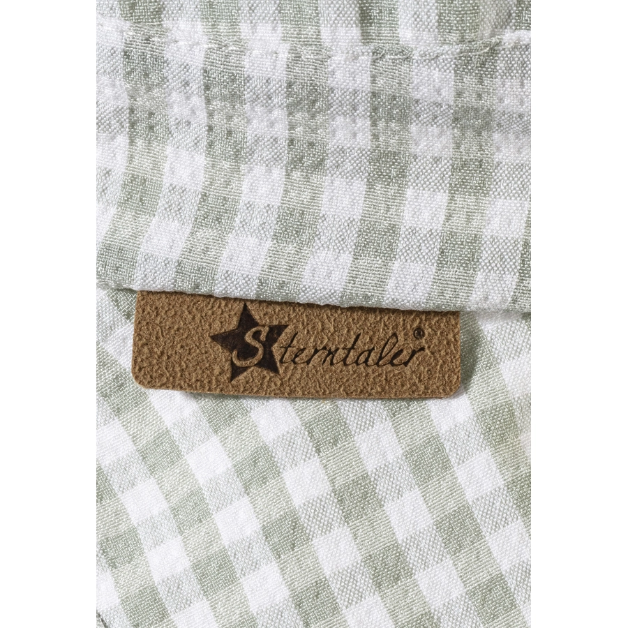Sterntaler Schirmmütze mit Nackenschutz Vichykaro steingrün