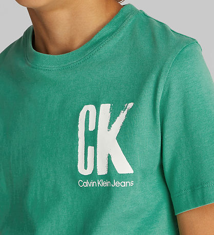 Calvin Klein T-Shirt - Brust Surf Grafik - Bahama Green