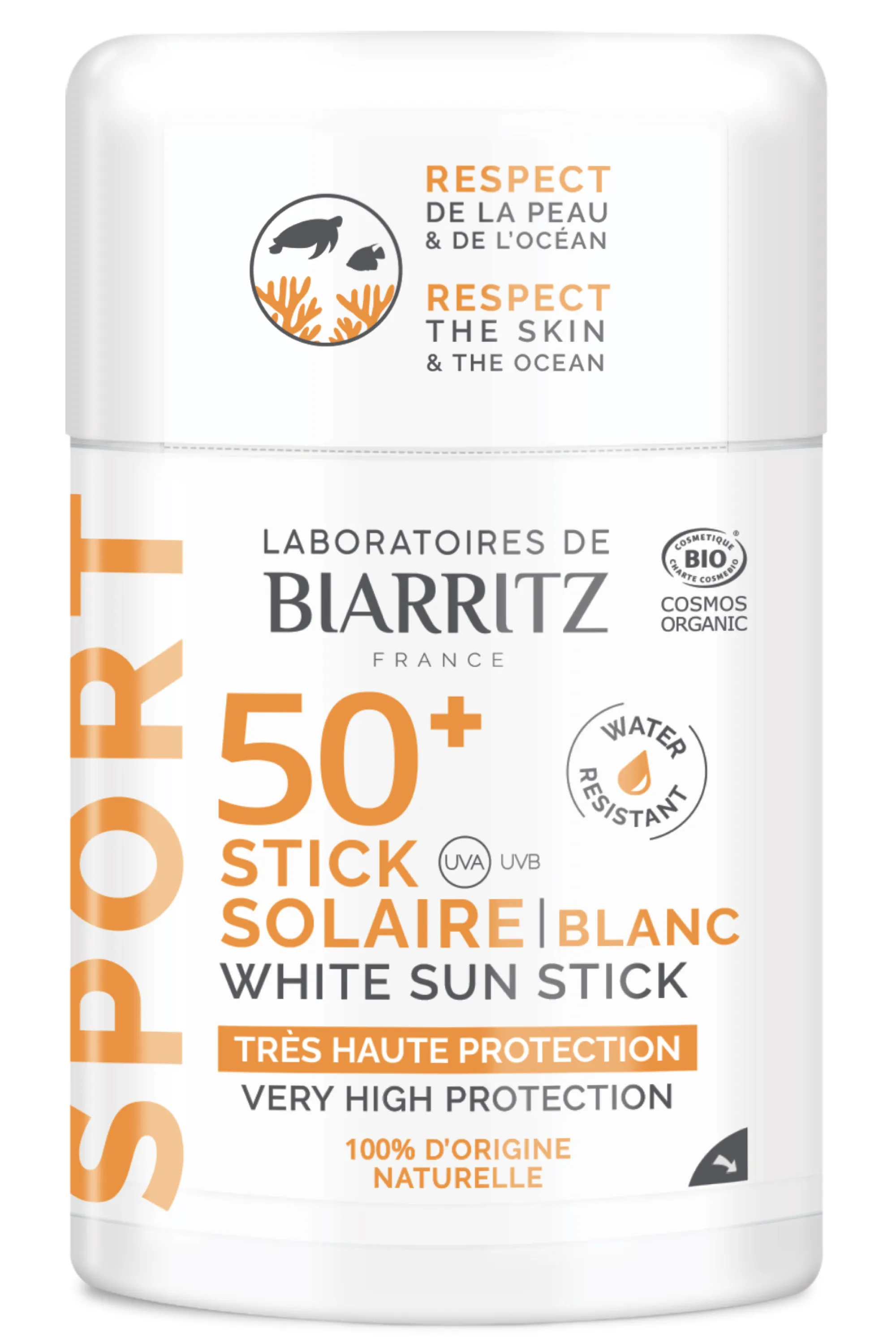 LABORATOIRES DE BIARRITZ Stick solaire Sport mer et montagne SPF50+-12 g