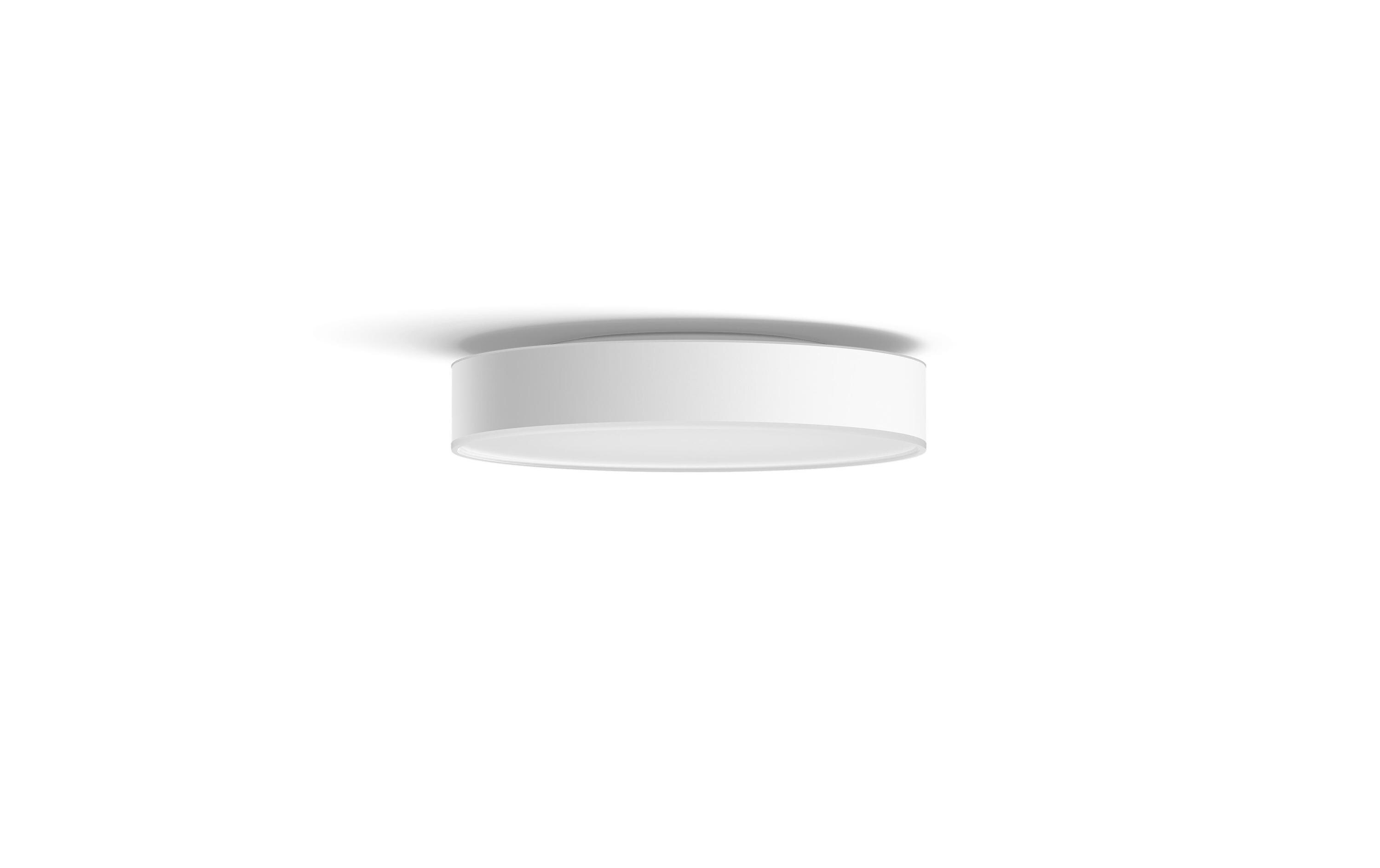 White Ambiance Enrave Deckenleuchte M Weiss + Dimmer<br>Deckenlampe steuerbar mit Philips Hue