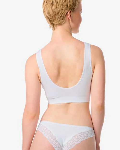 slip brésilien femme coton avec dentelle blanc