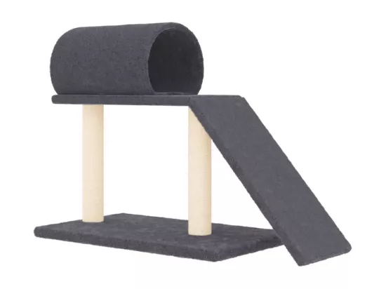 Arbres à chat avec tunnel et échelle gris foncé 55,5 cm