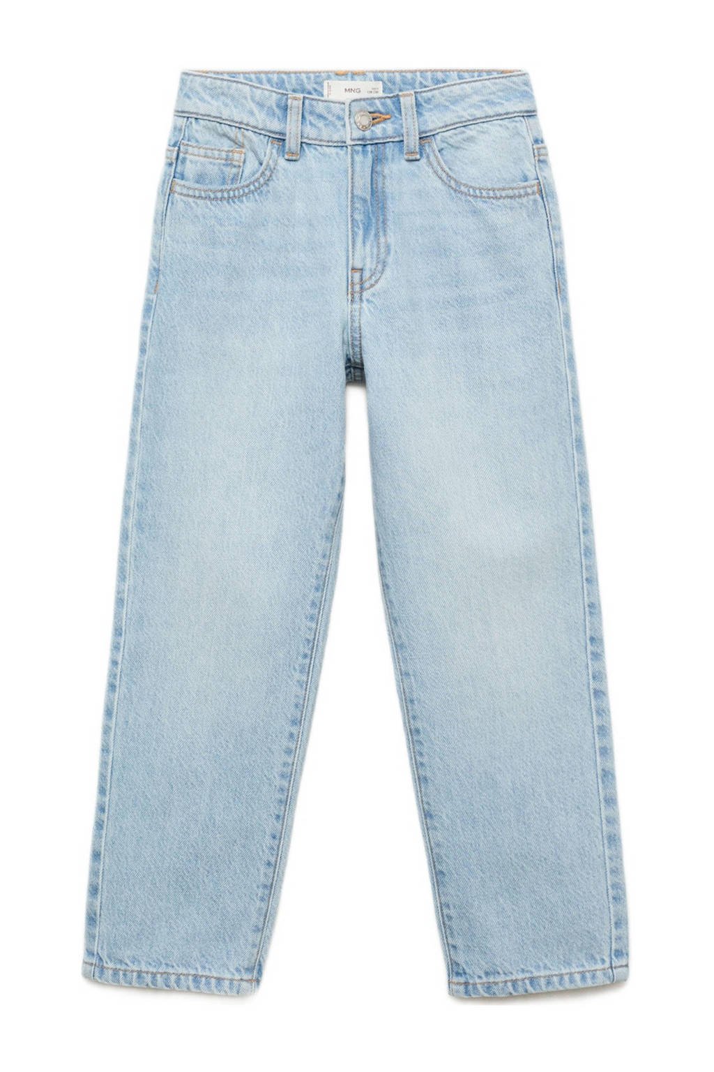Mango Kids straight leg jeans light blue denim