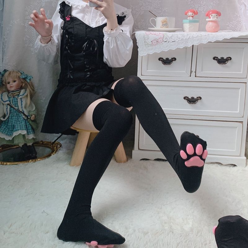 Sayaka - 3D kattenpootkussensokken / set