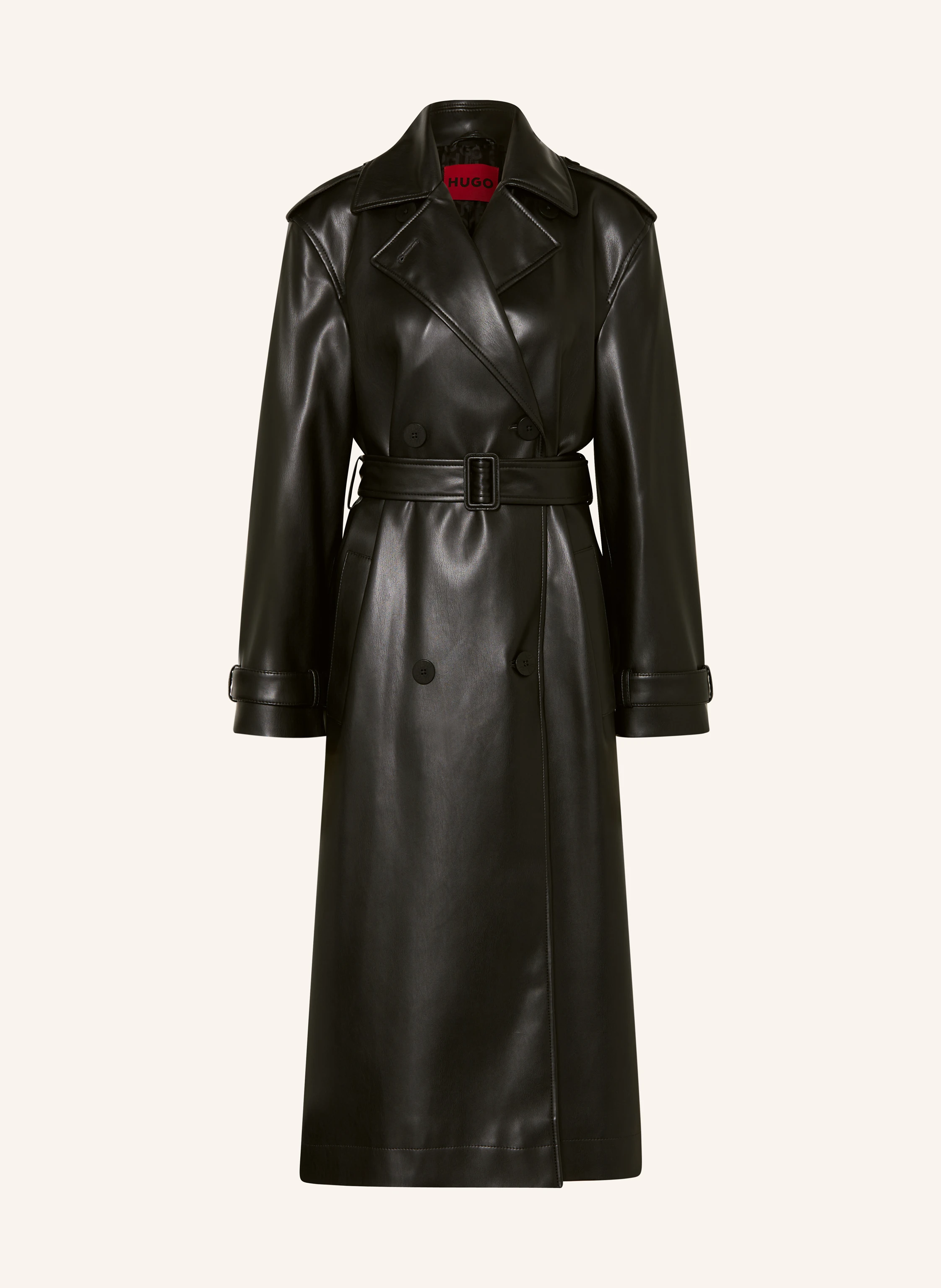 HUGO Trenchcoat MALITTA in Lederoptik