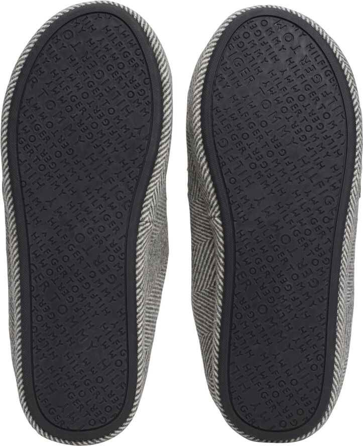 Tommy Hilfiger FLAG HERRINGBONE HOUSE SHOE Dark ash