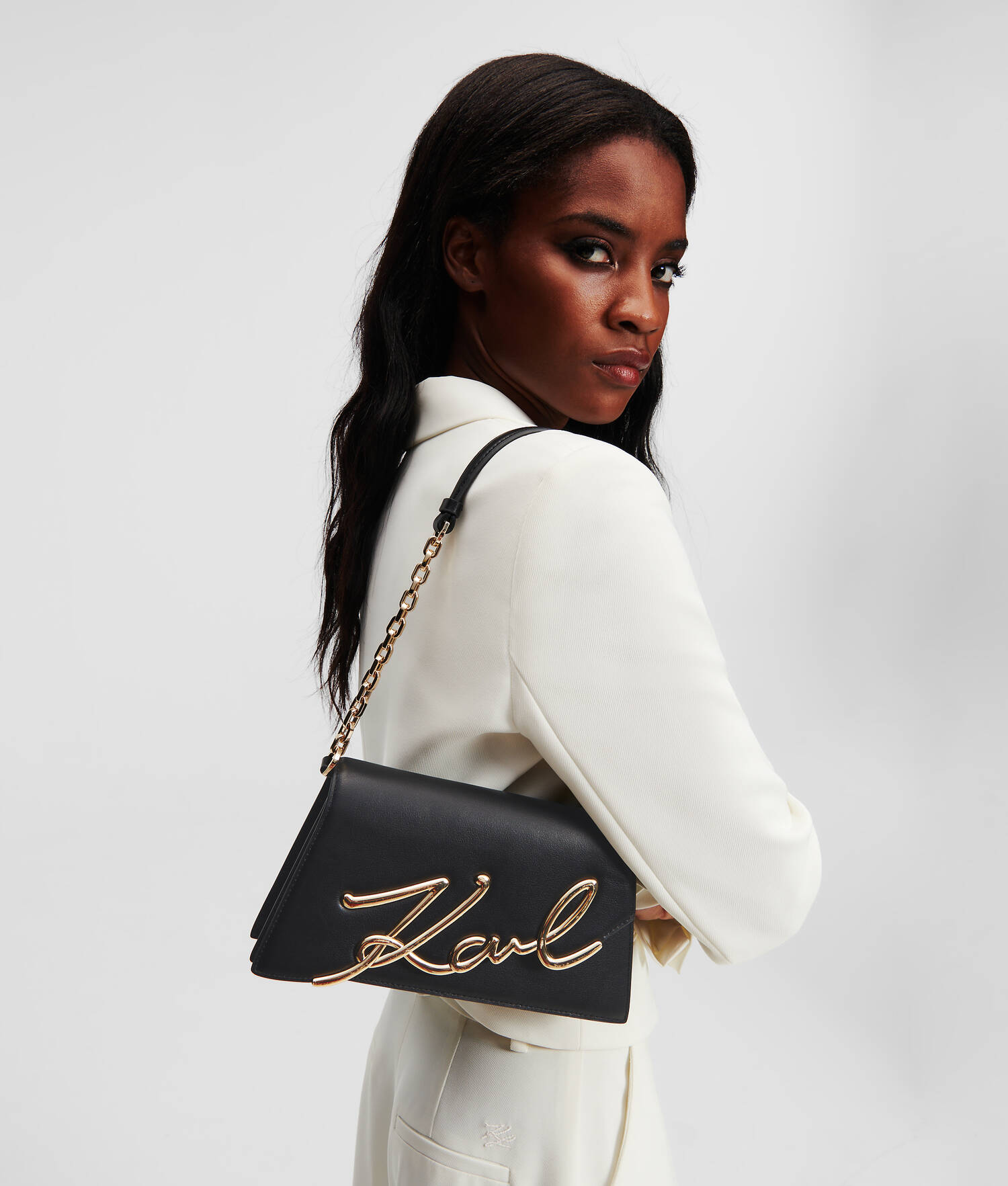 SAC PORTÉ ÉPAULE DE TAILLE MOYENNE K/SIGNATURE