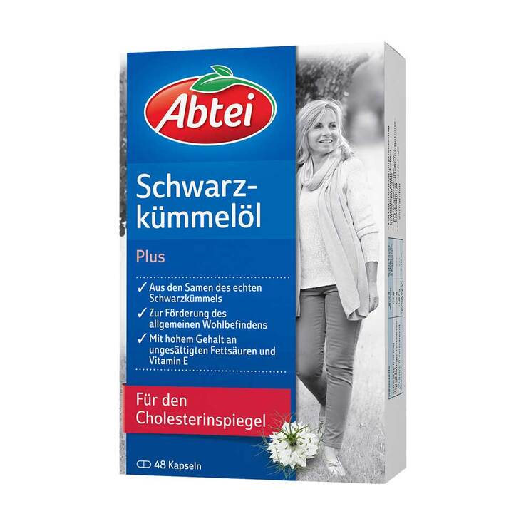Abtei Schwarzkümmelöl Plus Kapseln, 48 St