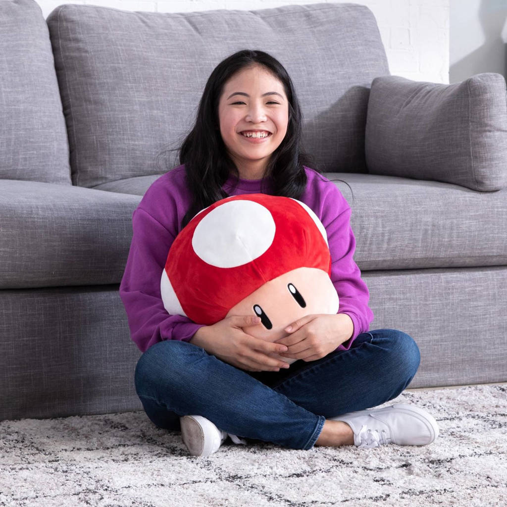 super mario super mushroom mocchi mocchi club knuffel 37 cm