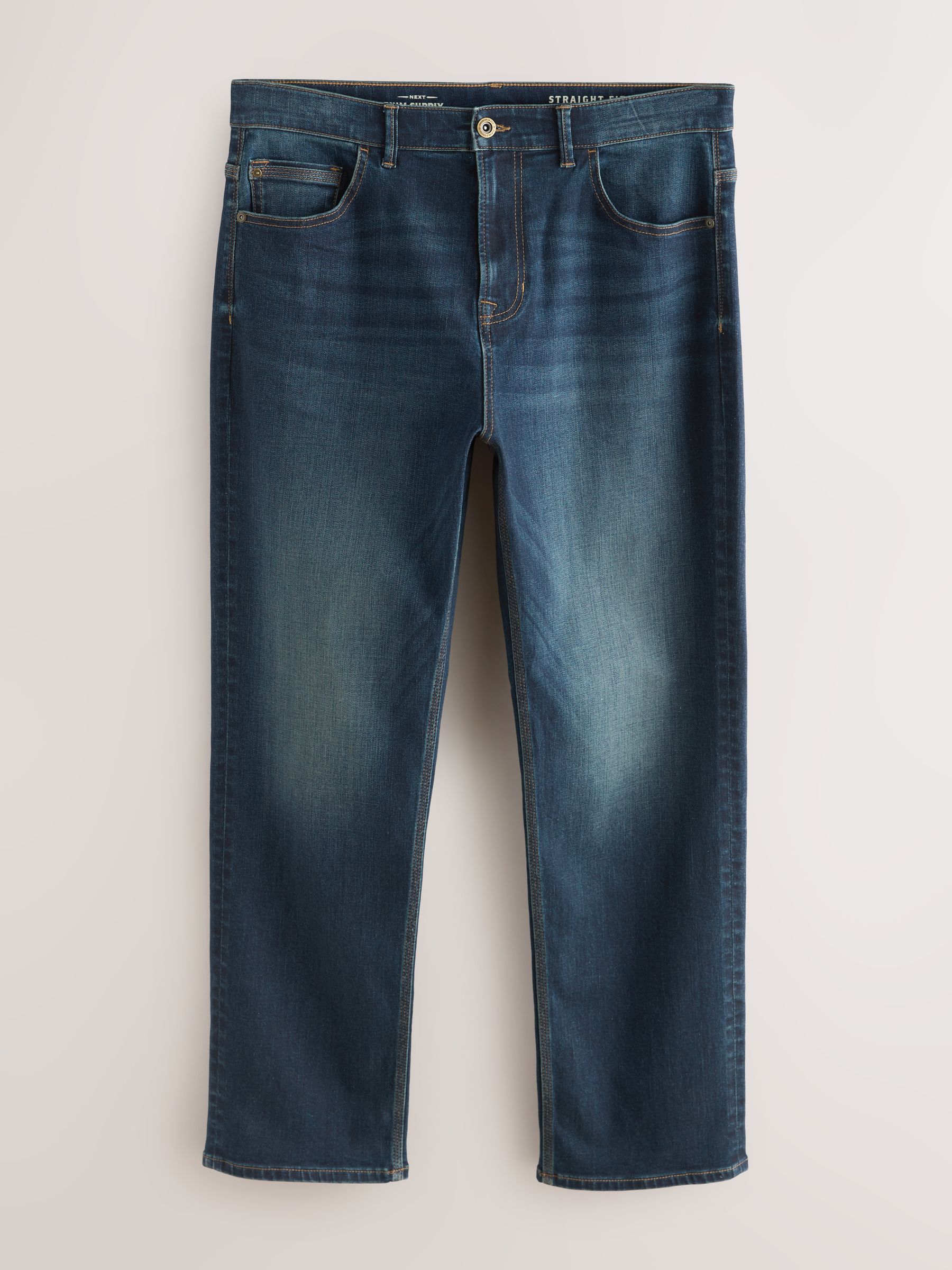 Indigoblauw - Straight fit - Authentieke stretch denim jeans