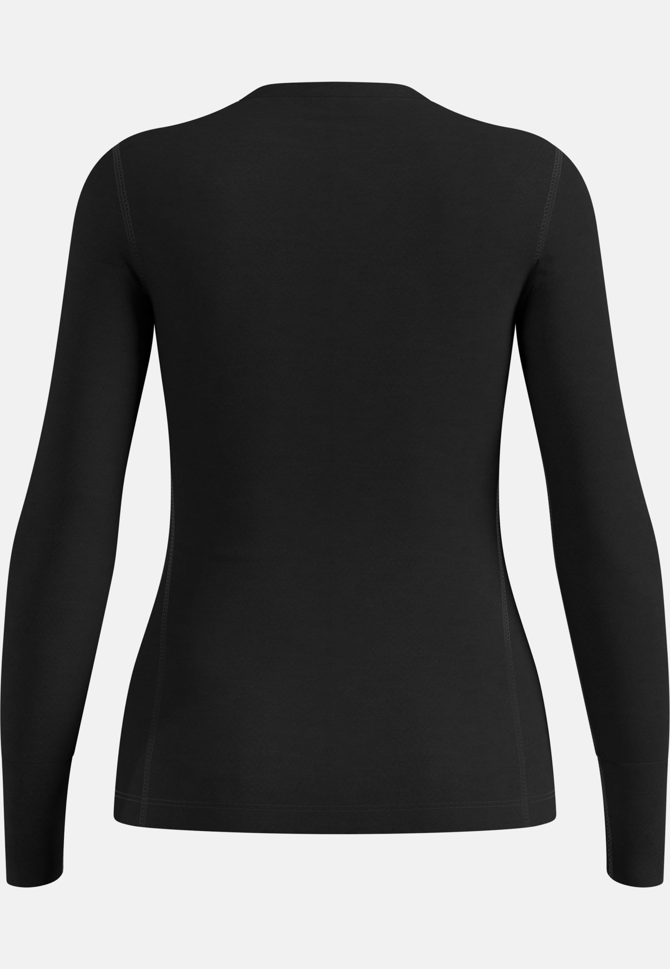 Natural Merino 200 Base Layer Langarmshirt in black