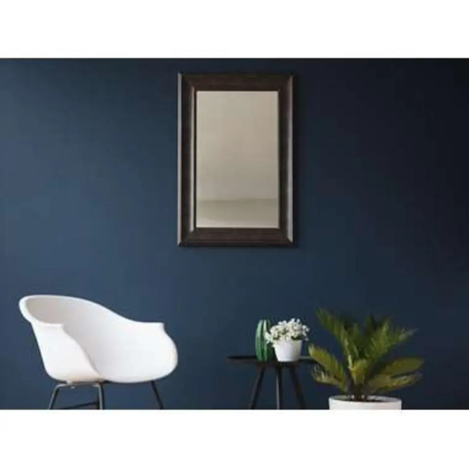 LUNEL S - Wandspiegel - Zwart - Synthetisch materiaal