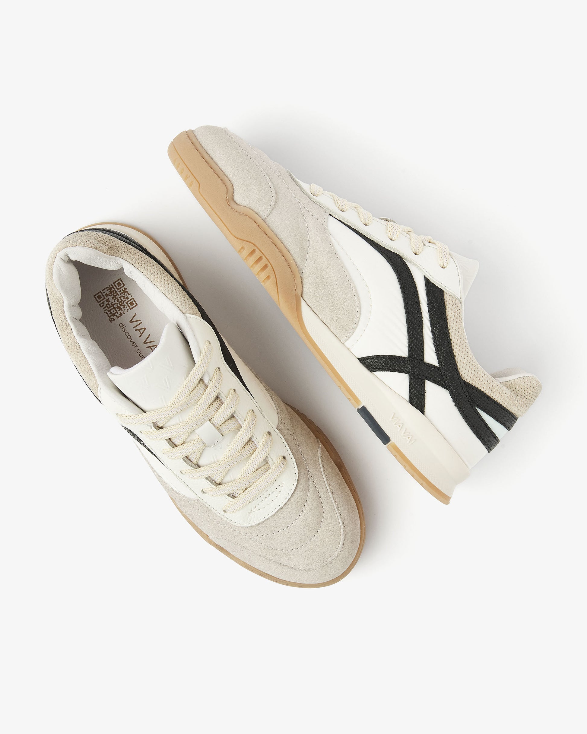 VIA VAI beige dames sneakers Kris Sky