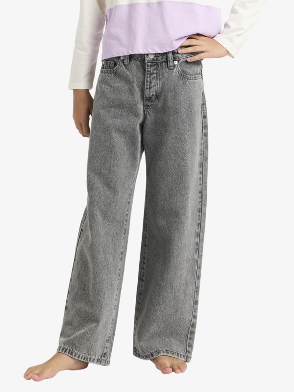 Dawn Patrol Mid Lava Jeans à coupe ample Noir Fille 4-16