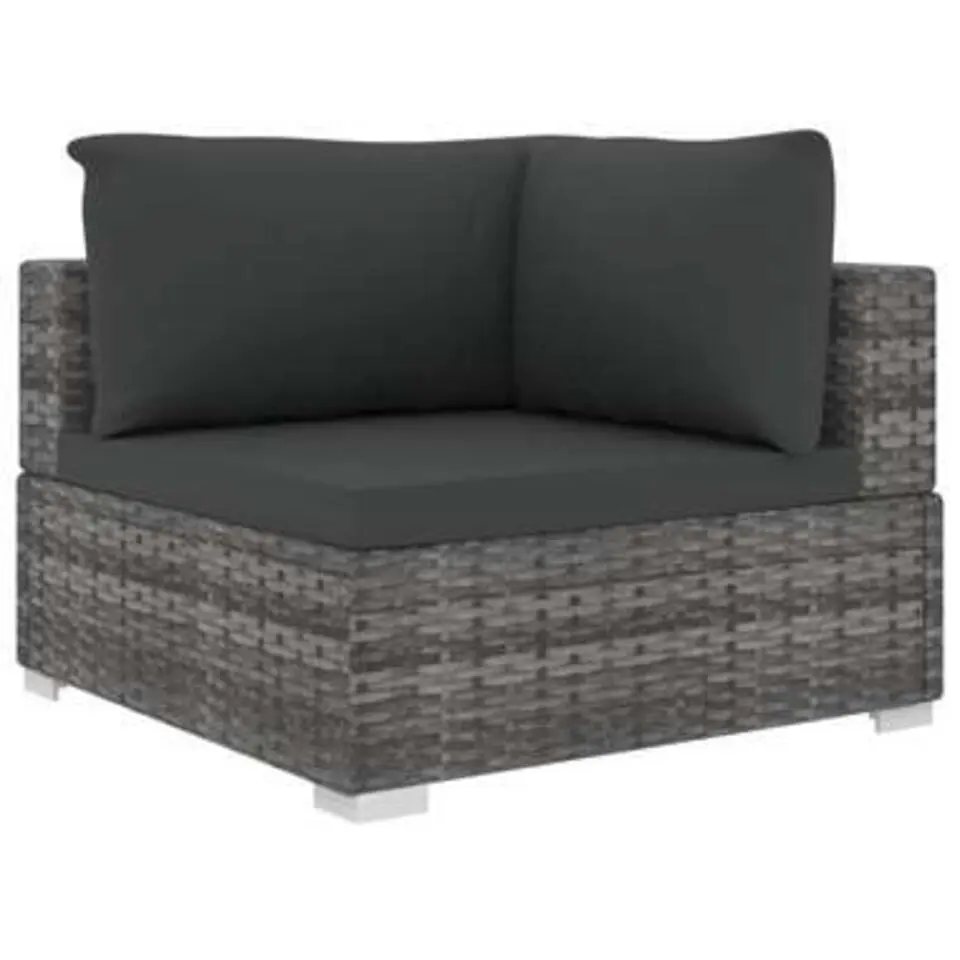 vidaXL - Tuin Loungeset - Grijs - Poly rattan
