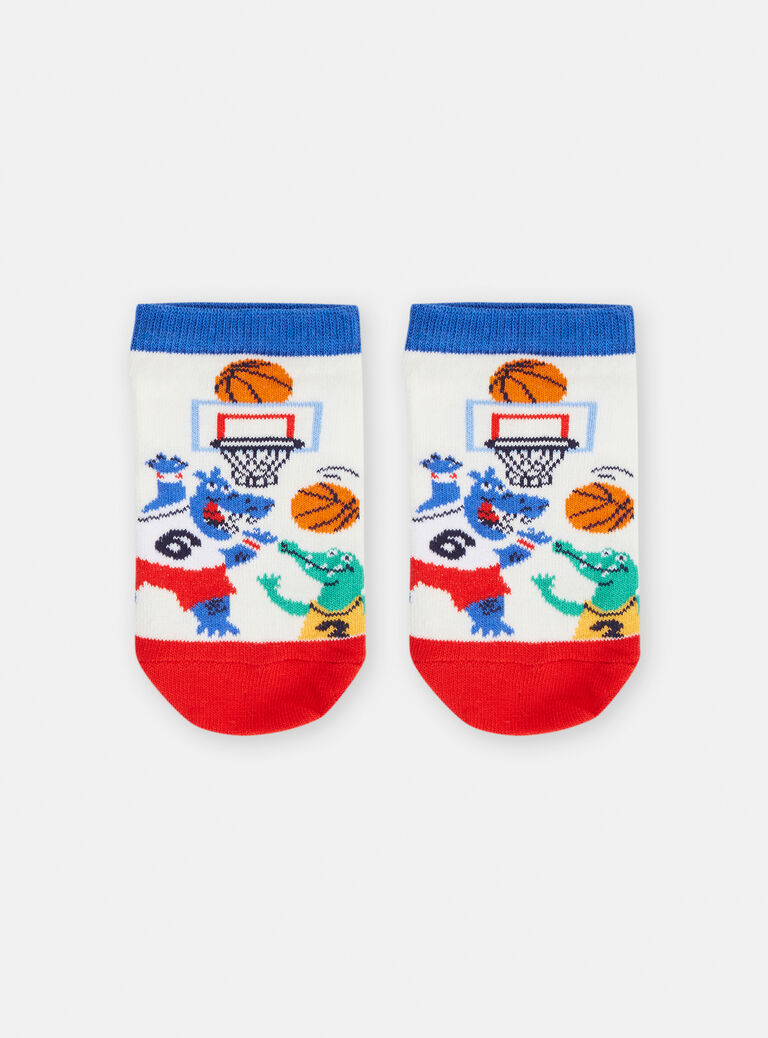 Socquettes motif basket -ball pour garçon