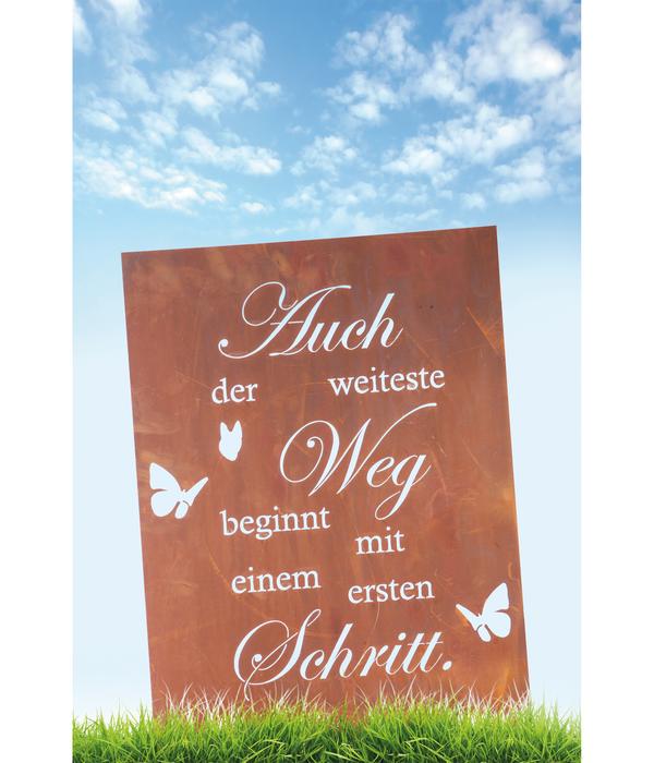 Ferrum Metall-Gedichttafel Weg, 45 x 60 cm,