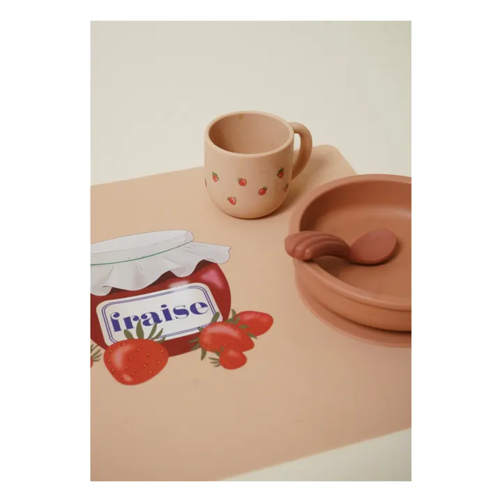 Konges Sløjd Tasses en silicone Strawberry - Set de 2 | Terracotta