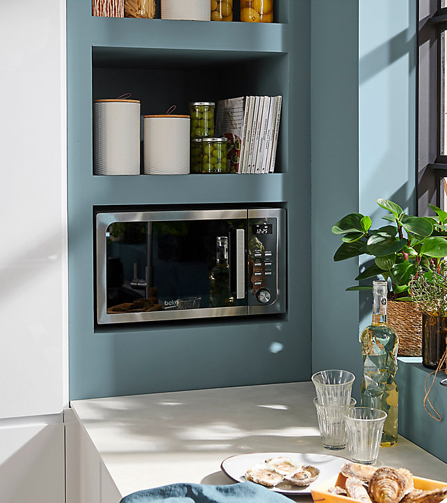 Pot en céramique Ornami blanc avec couvercle en bambou Ivain 1,45 L