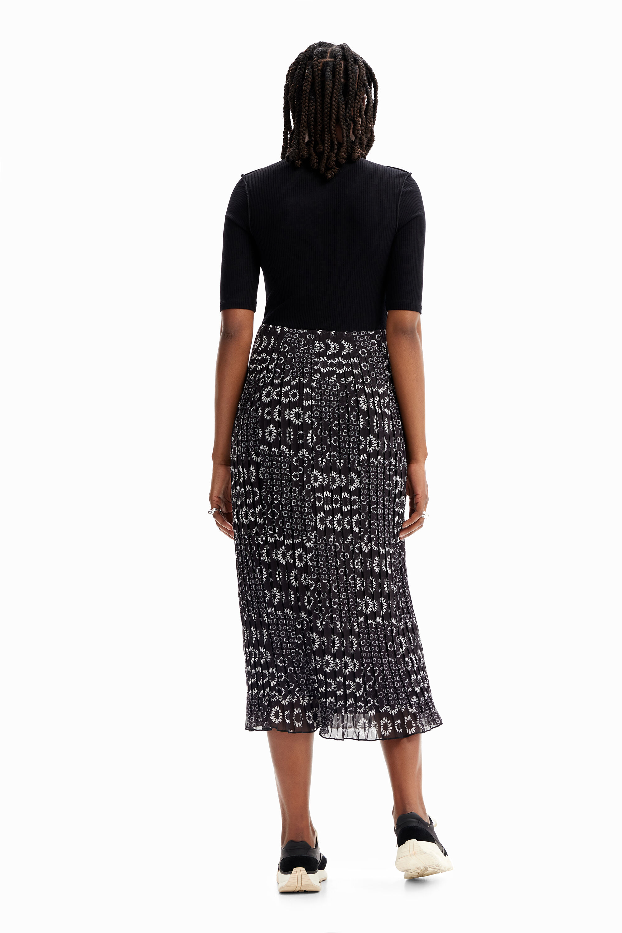 Robe midi combinée